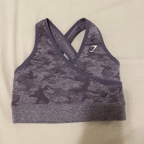 Gymshark OG camo workout bra purple size small - Picture 1 of 3